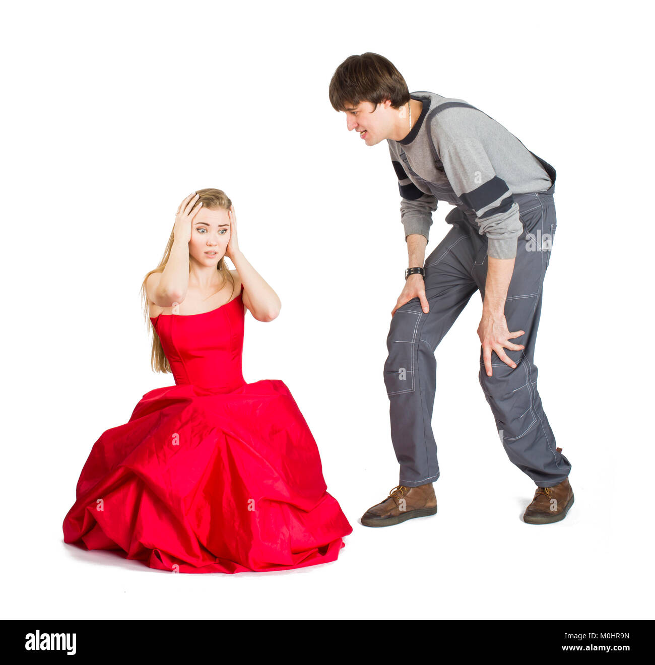 Konzept der mesalliance und ungleiche übereinstimmen. Stockfoto