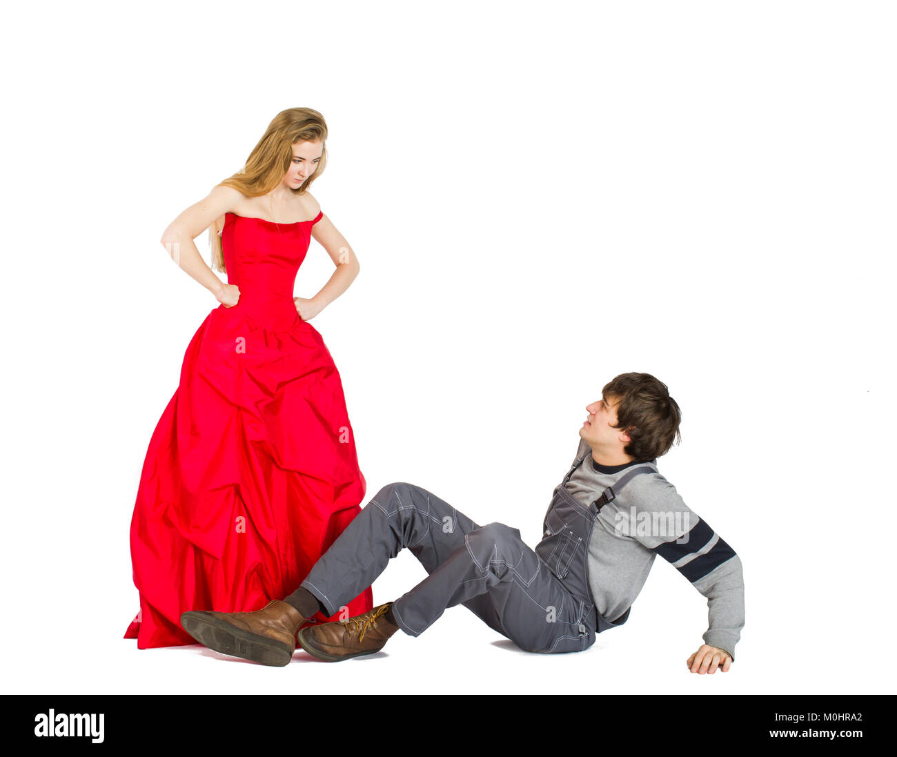 Konzept der mesalliance und ungleiche übereinstimmen. Stockfoto