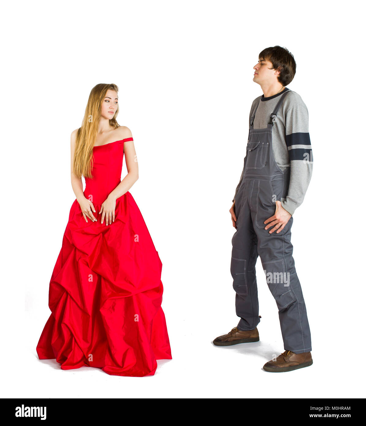 Konzept der mesalliance und ungleiche übereinstimmen. Stockfoto