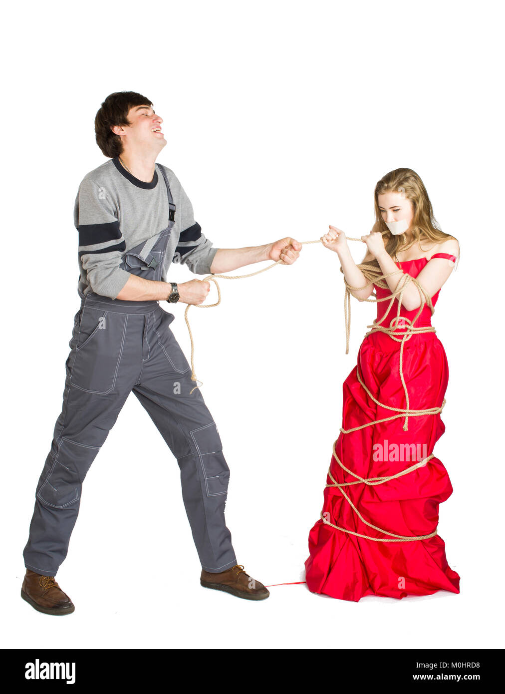 Konzept der mesalliance und ungleiche übereinstimmen. Stockfoto