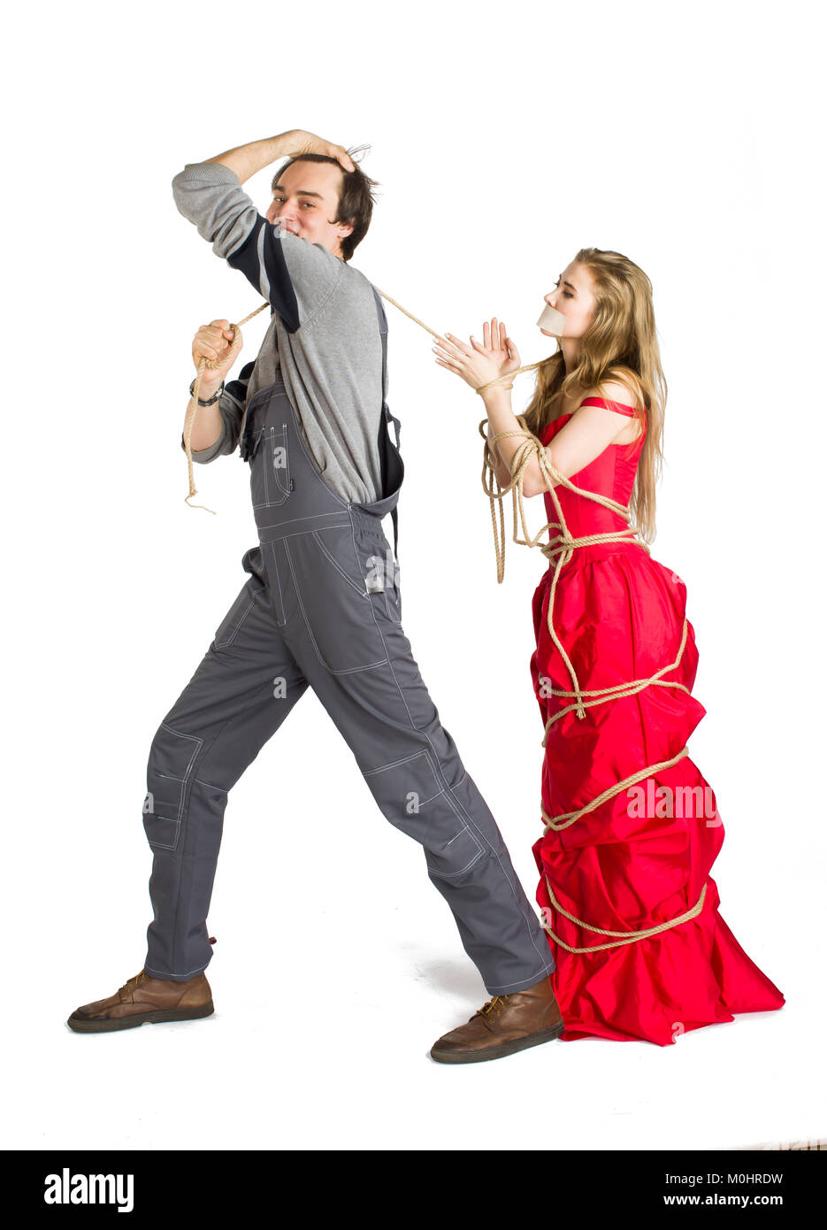 Konzept der mesalliance und ungleiche übereinstimmen. Stockfoto