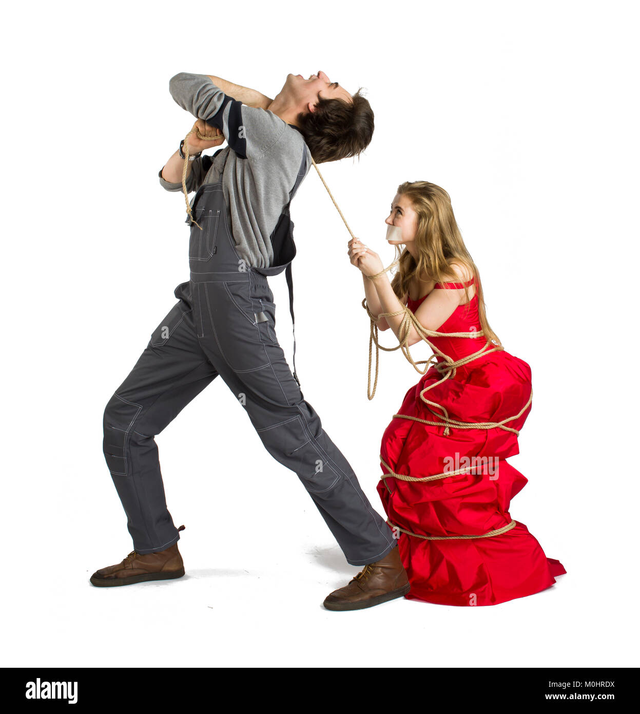 Konzept der mesalliance und ungleiche übereinstimmen. Stockfoto