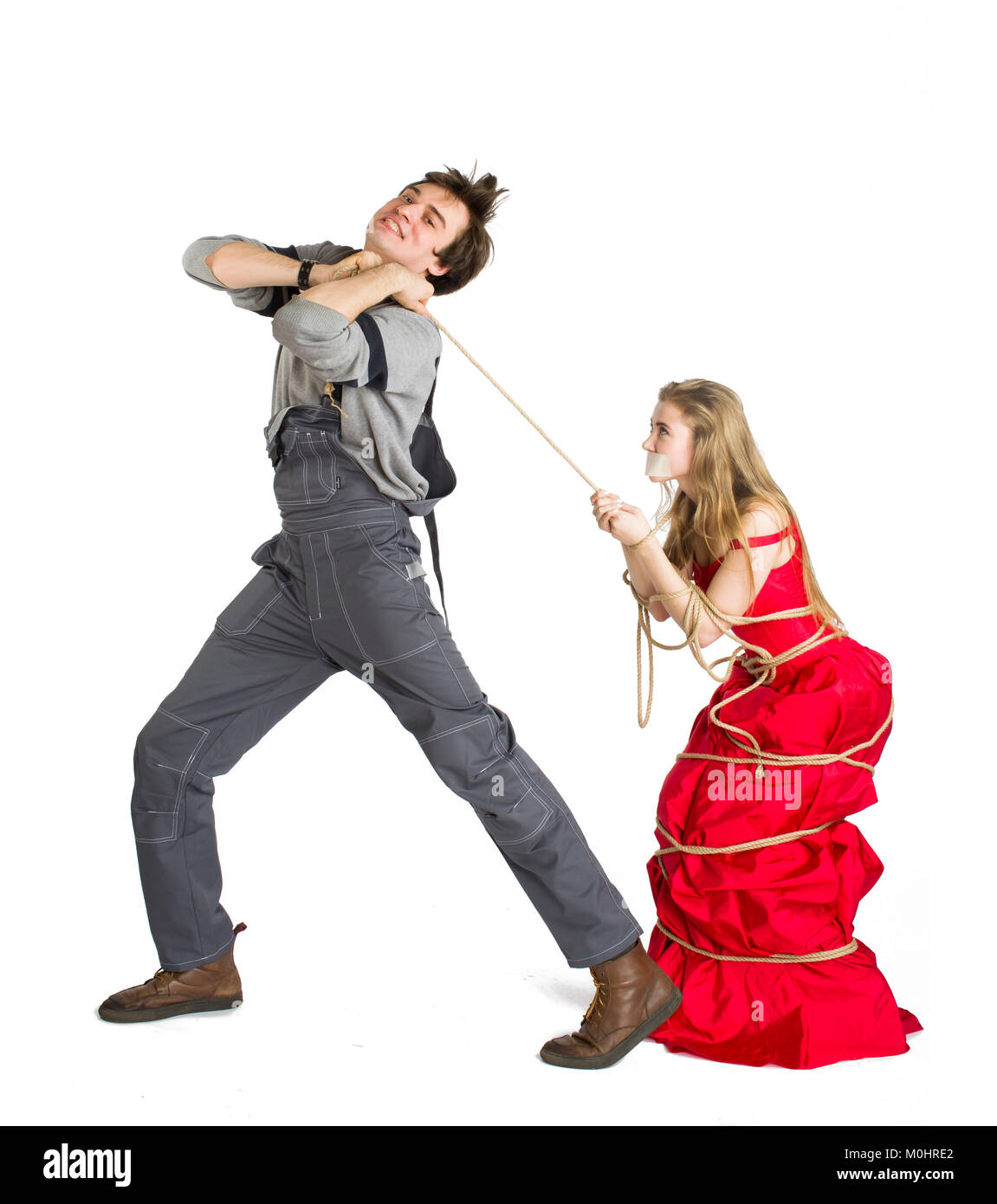 Konzept der mesalliance und ungleiche übereinstimmen. Stockfoto