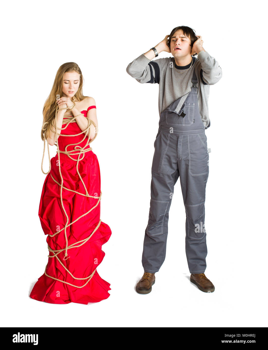 Konzept der mesalliance und ungleiche übereinstimmen. Stockfoto