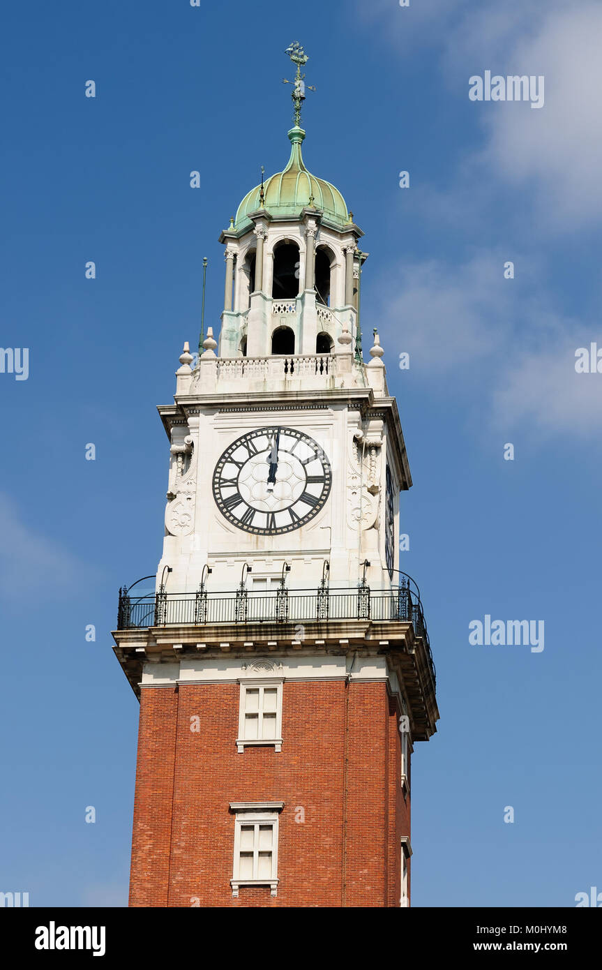 19. Jahrhundert europäischen Gebäude der Innenstadt, Clock Tower, Buenos Aires, Argentinien, Südamerika Stockfoto