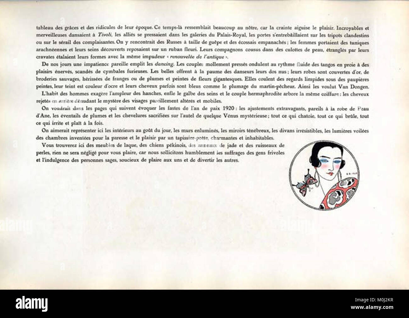 Dieses französische Kunstwerk aus dem 18. Jahrhundert stellt ideale der Eleganz und Mode dar und veranschaulicht den raffinierten Stil und die soziale Eleganz der dekorativen Kunst der Rokoko-Zeit. Stockfoto