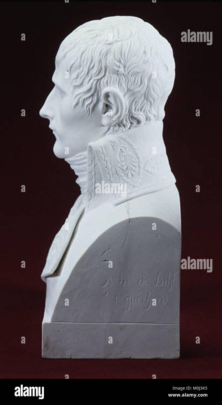 Dieses Bild zeigt Napoleon Bonaparte in seinen frühen Jahren als erster Konsul von Frankreich. Die Darstellung fängt seine Führung und Autorität während dieser entscheidenden Phase seiner Karriere ein und zeigt seine Rolle bei der Gestaltung des modernen Frankreich nach der Französischen Revolution. Stockfoto