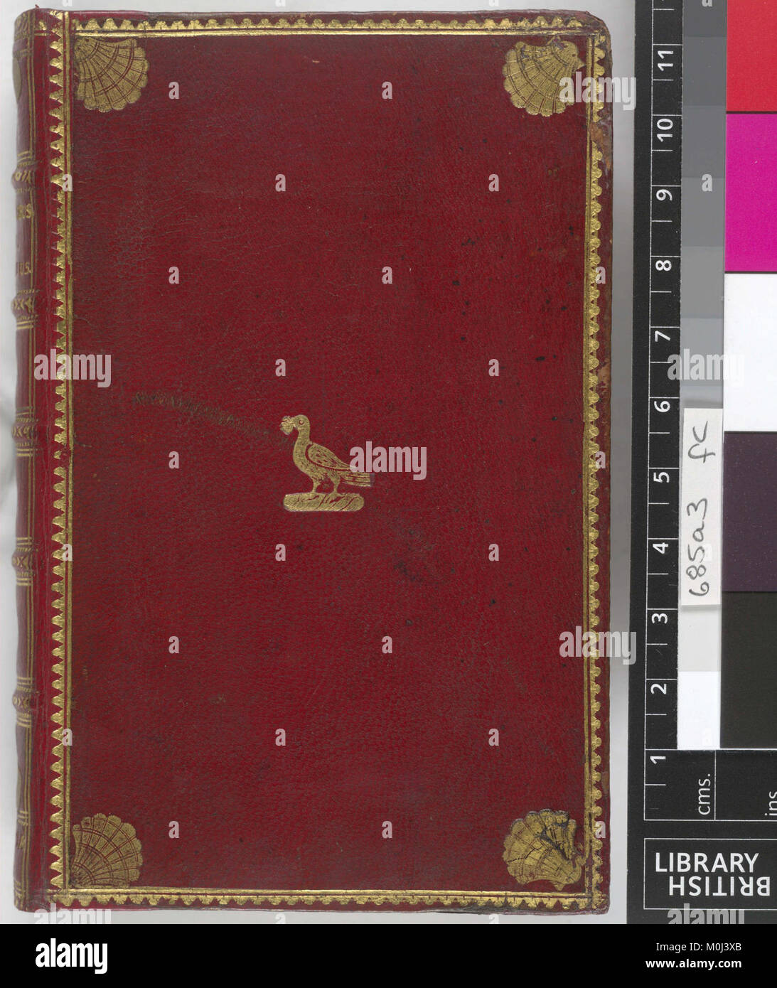 Das obere Cover von Callimachus’ ''Cyreni Hymni'' zeigt eine für seine Zeit charakteristische künstlerische Dekoration, die Designelemente der antiken Gesangliteratur und der religiösen Kunst veranschaulicht. Stockfoto