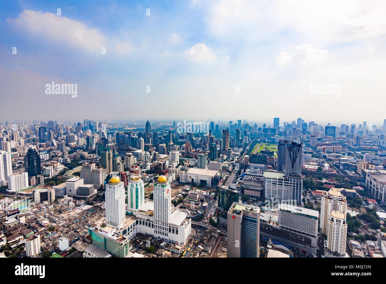BANGKOK - Thailand - Dezember 15, 2013: Luftaufnahme von Bangkok, Bangkok City Downtown Stockfoto