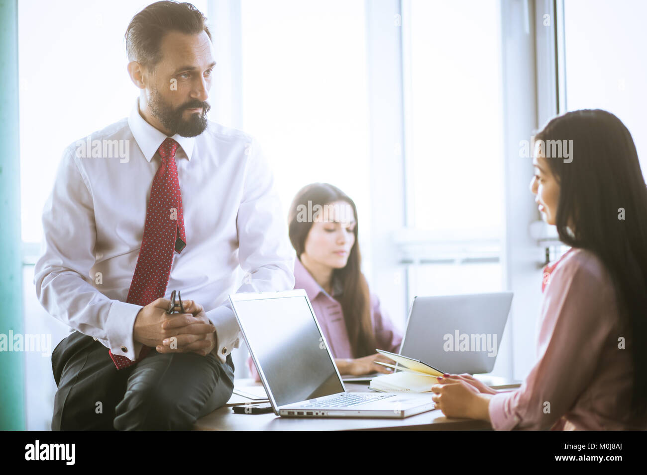 Geschäftsleute Planung Strategie Analyse Stockfoto