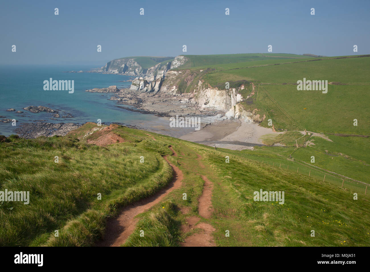Ayrmer Cove in der Nähe von challaborough Bay South Devon England uk auf der South West Coast Path Stockfoto