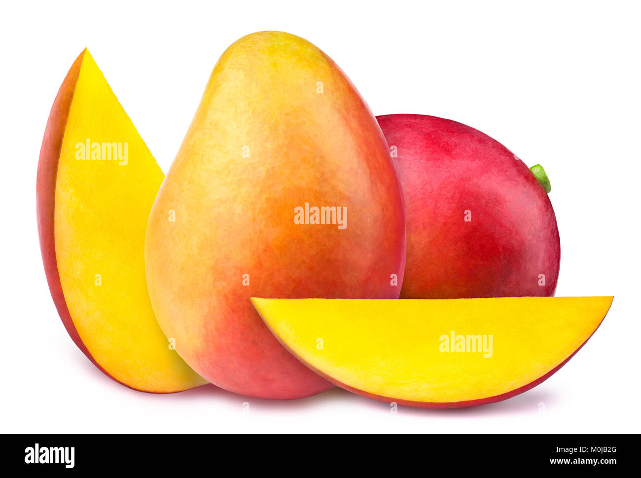 Mangos mit Schichten isoliert Stockfoto