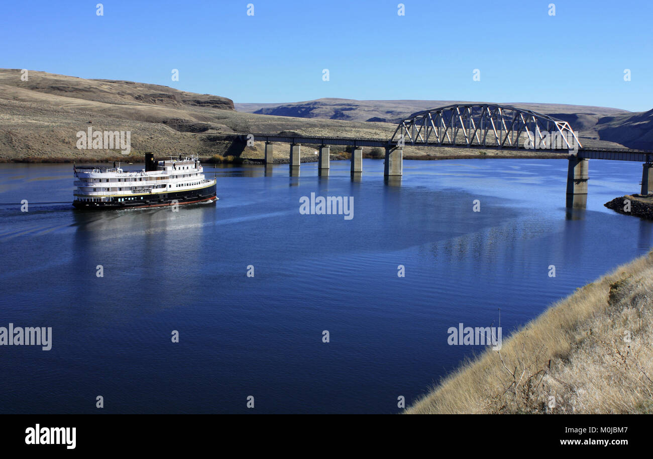 Schifffahrt auf Snake River im Bundesstaat Washington. Stockfoto