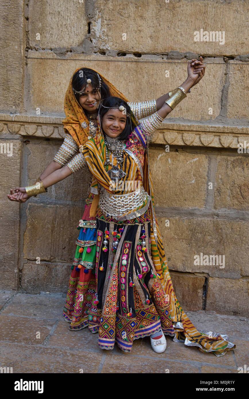 Rajasthani Schönheiten, Jaisalmer, Rajasthan, Indien Stockfoto