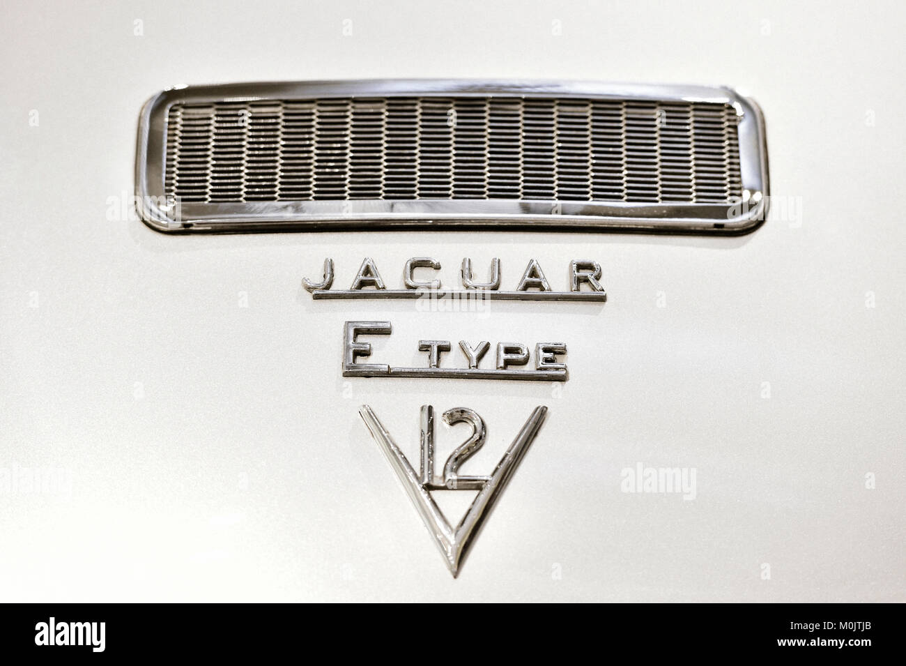 Hintere Detail Jaguar E-Type V12, Serie 3 Stockfoto