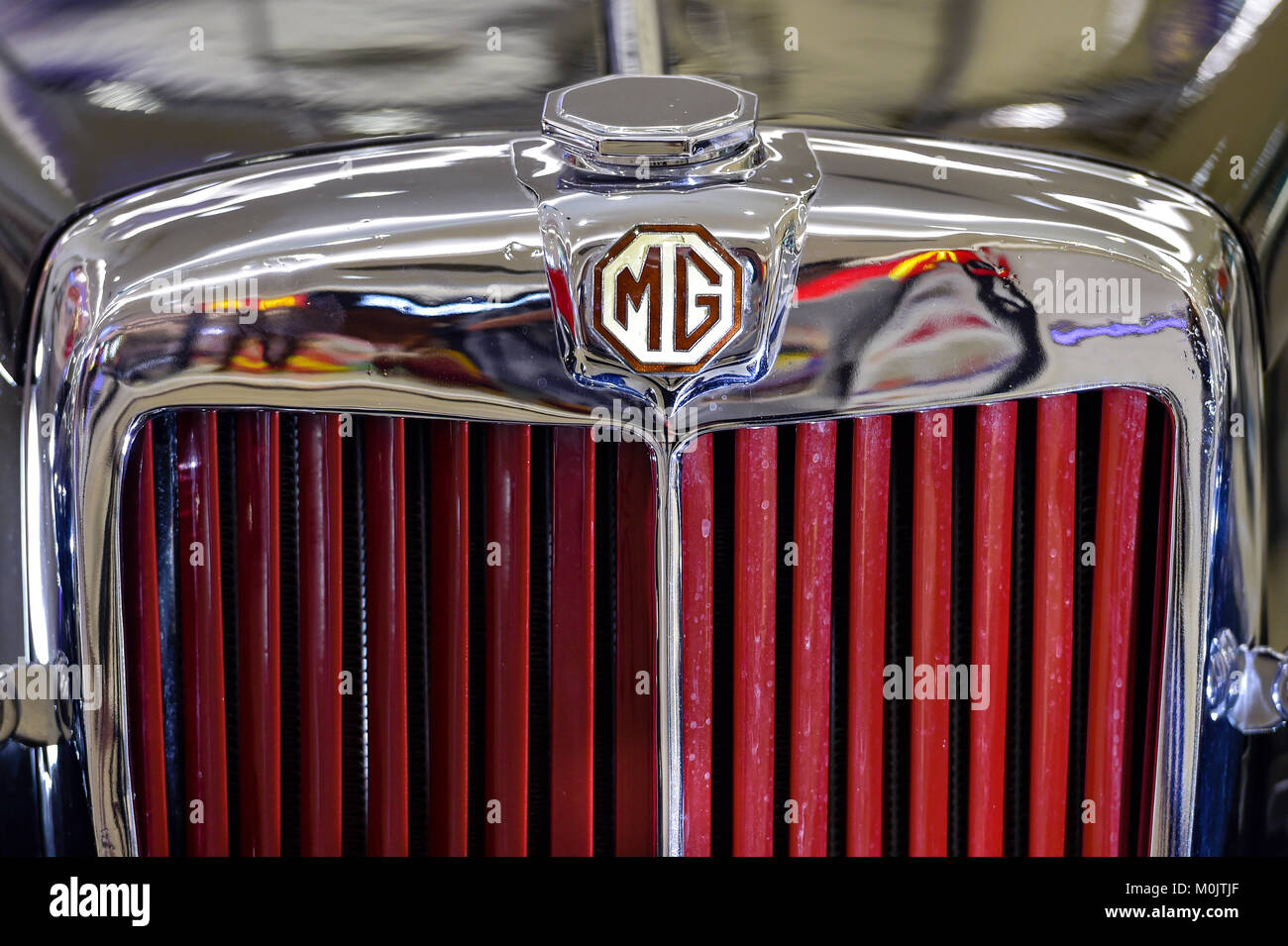 Vorderseite MG TB 1939 Detail Stockfoto