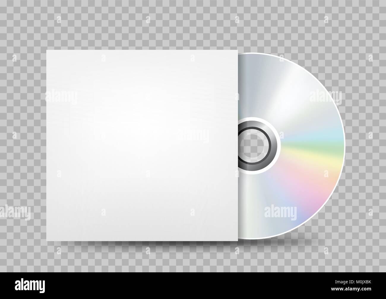 Compact disc, weiß Deckel transparent Stock Vektor