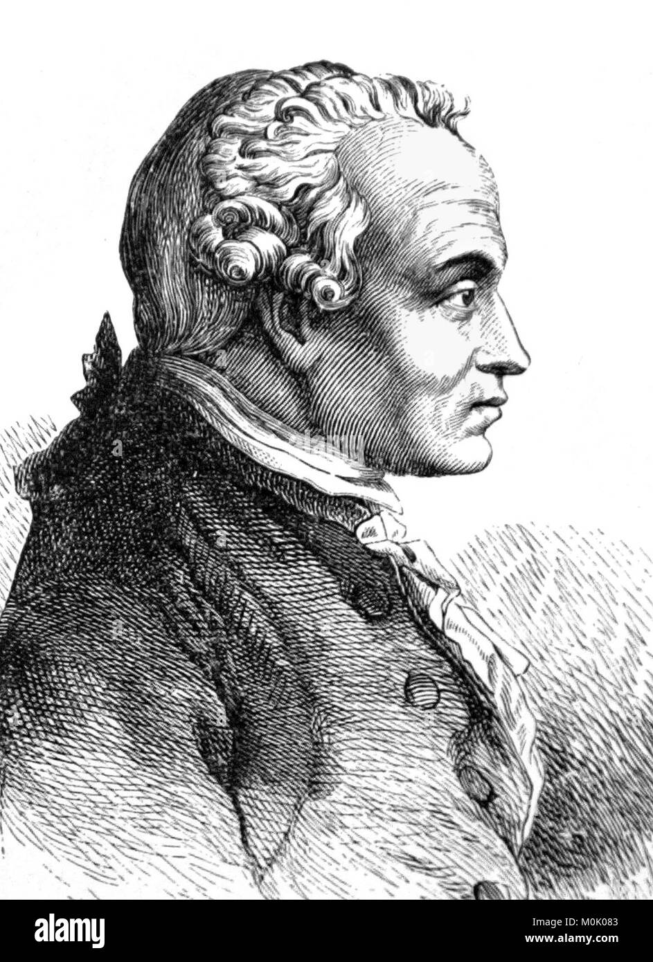 Immanuel Kant (1724-1804). Gravur der deutsche Philosoph nach Veit Hans Schnorr, 1791 Stockfoto
