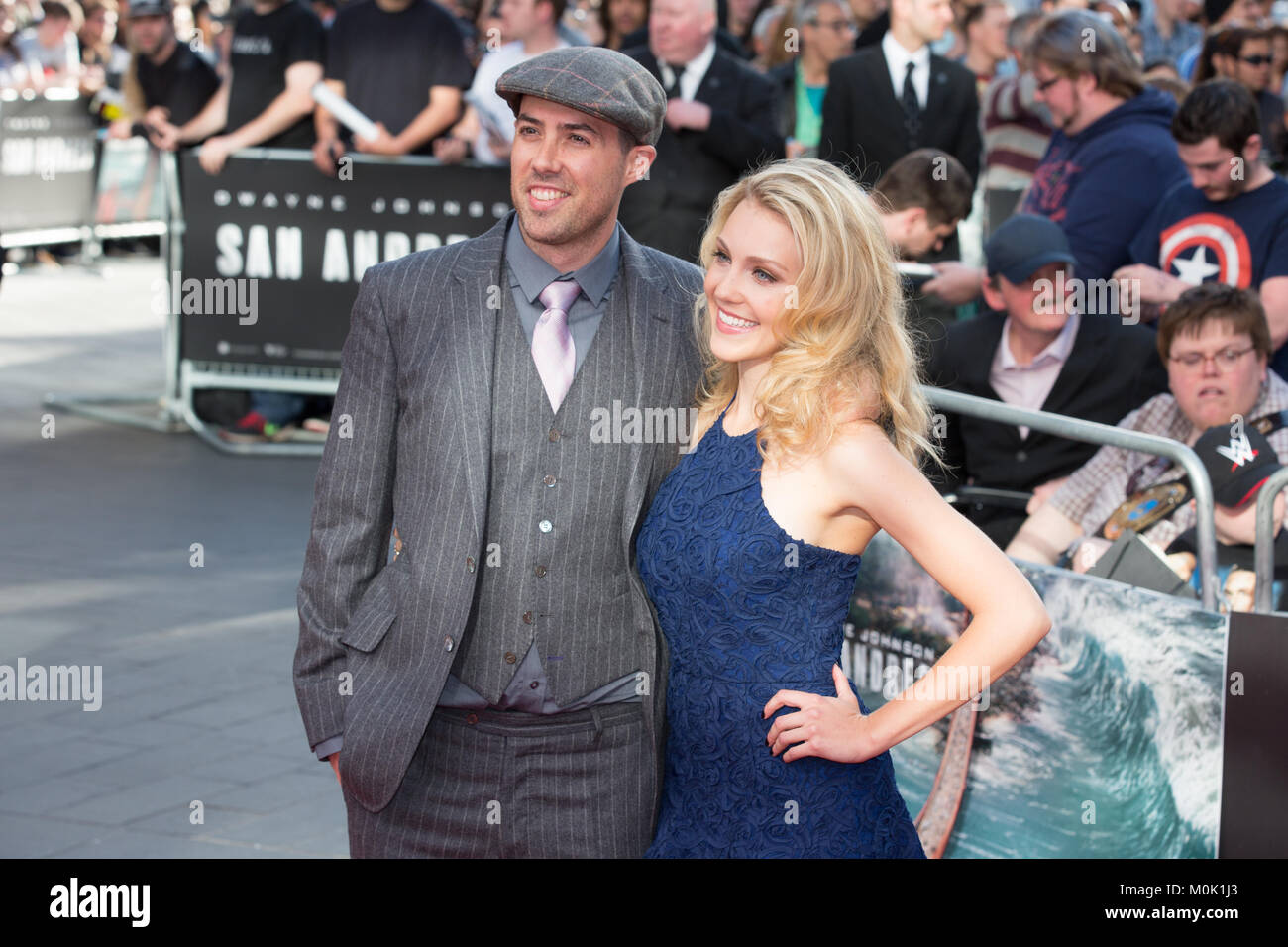 London, UK, 21. Mai 2015, Brad Peyton, Breanne Hill, Weltpremiere eines Andreas' im Odeon Leicester Square Kino. Mariusz Goslicki/Alamy Stockfoto