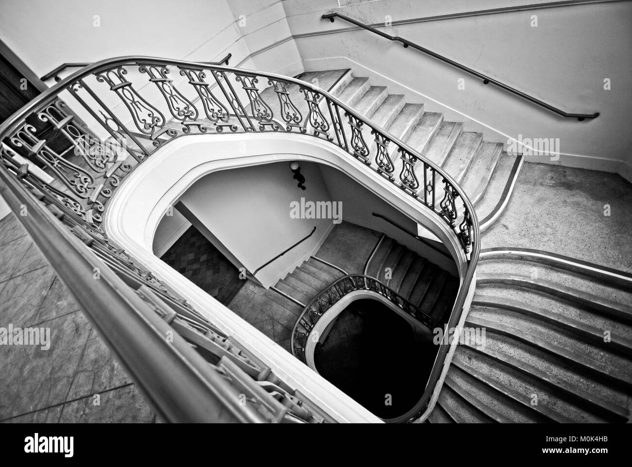 Spiralförmige Treppenhaus Stockfoto
