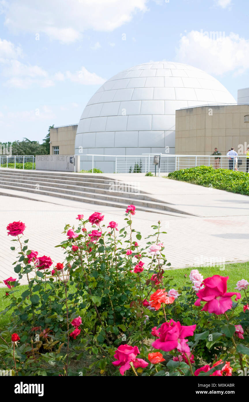 Planetarium. Enrique Tierno Galvan Park, Madrid, Spanien. Stockfoto