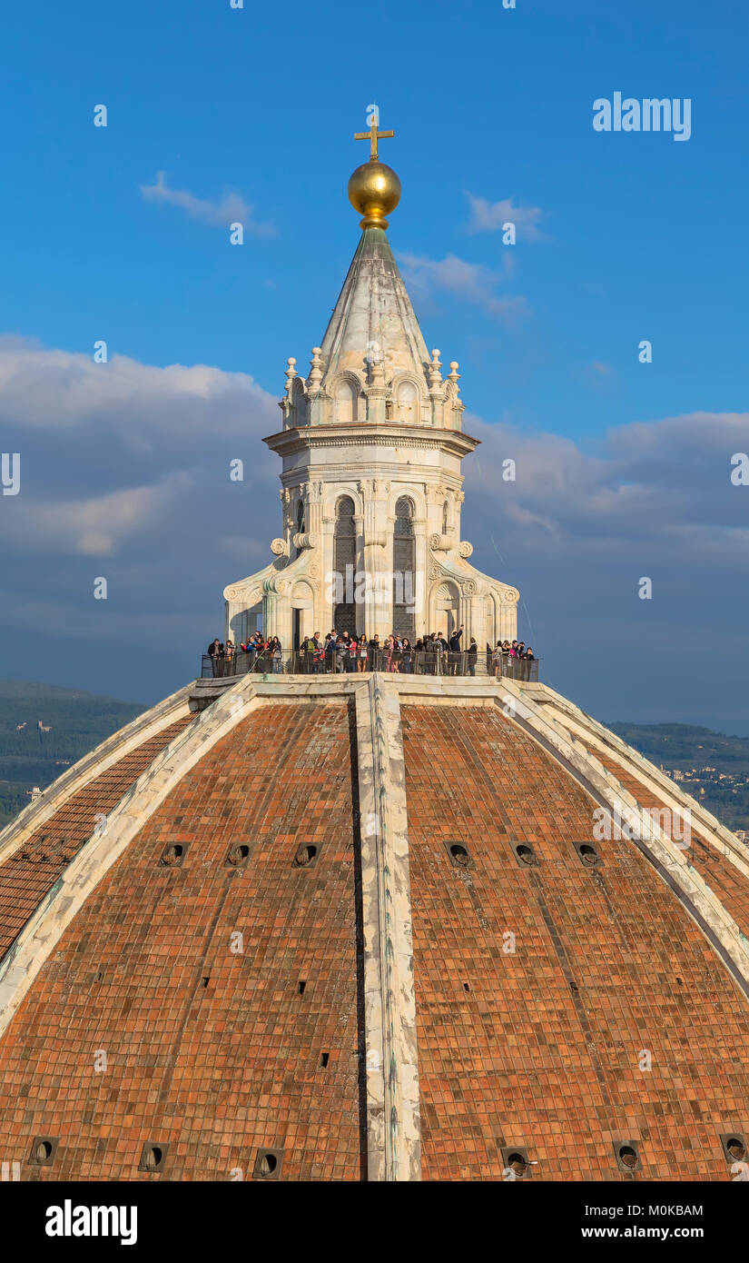 Die Kuppel der Kathedrale von Santa-Maria-del-Fiore. Florenz. Italien Stockfoto