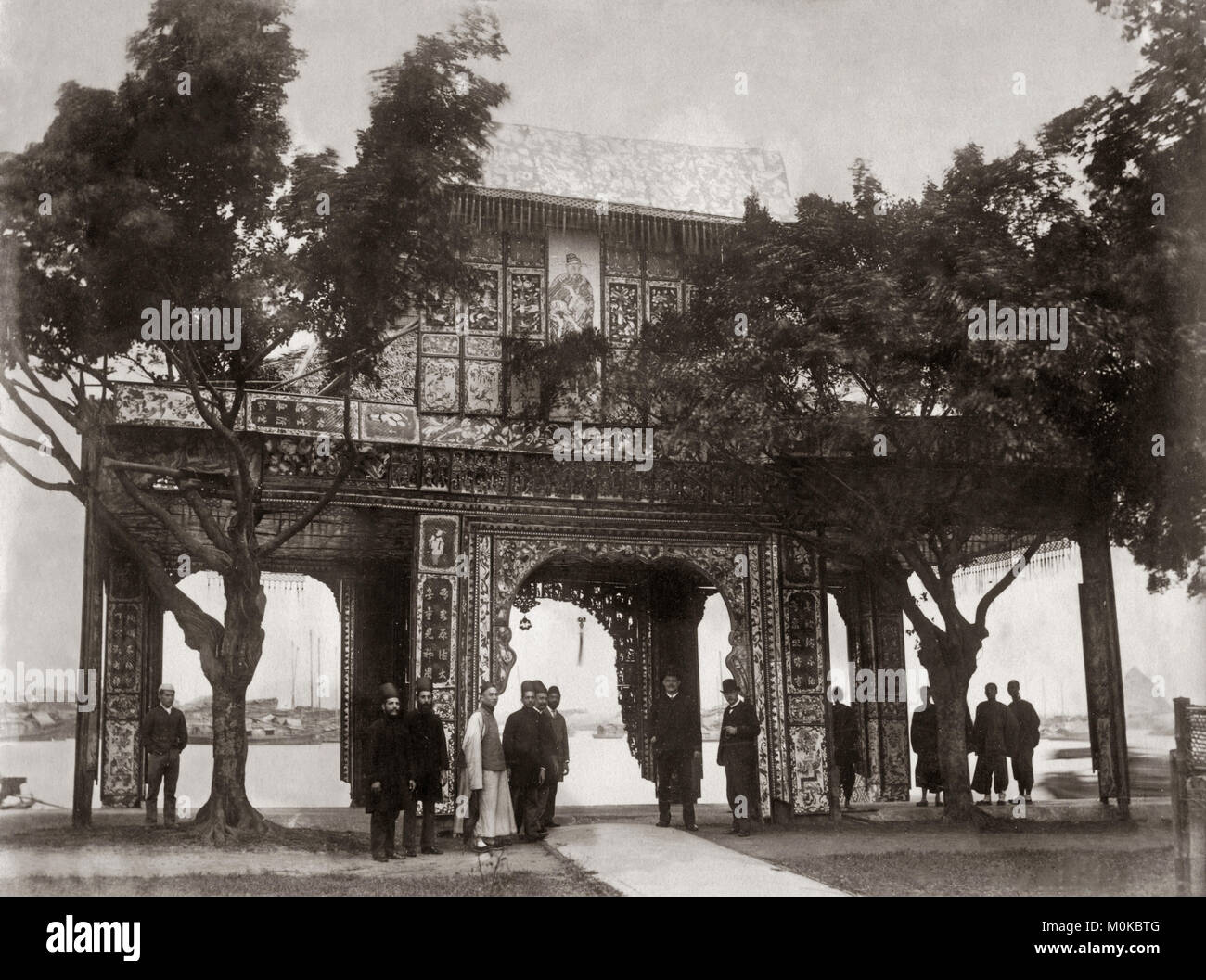 Zeremonielle Bogen, Kanton, China, c 1890 Stockfoto