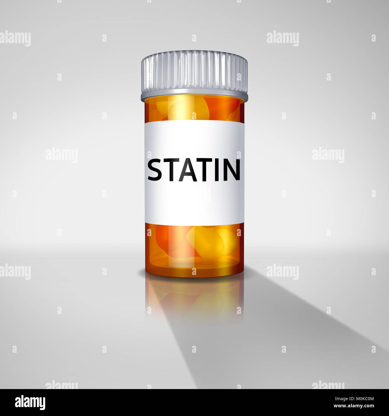 Statine und statine Medikamente Konzept oder verschreibungspflichtige pharmazeutische Medikamente Medikamente vom Arzt verordnet. Stockfoto