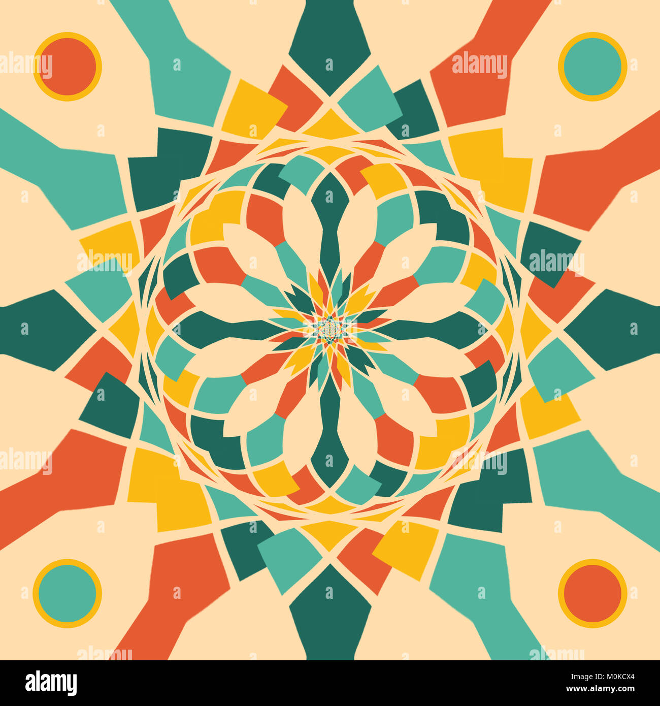 Bunte geometrische Komposition mit abstrakten Polygone in festlichen Farben. Geometrische digitaler Kunst. Stockfoto
