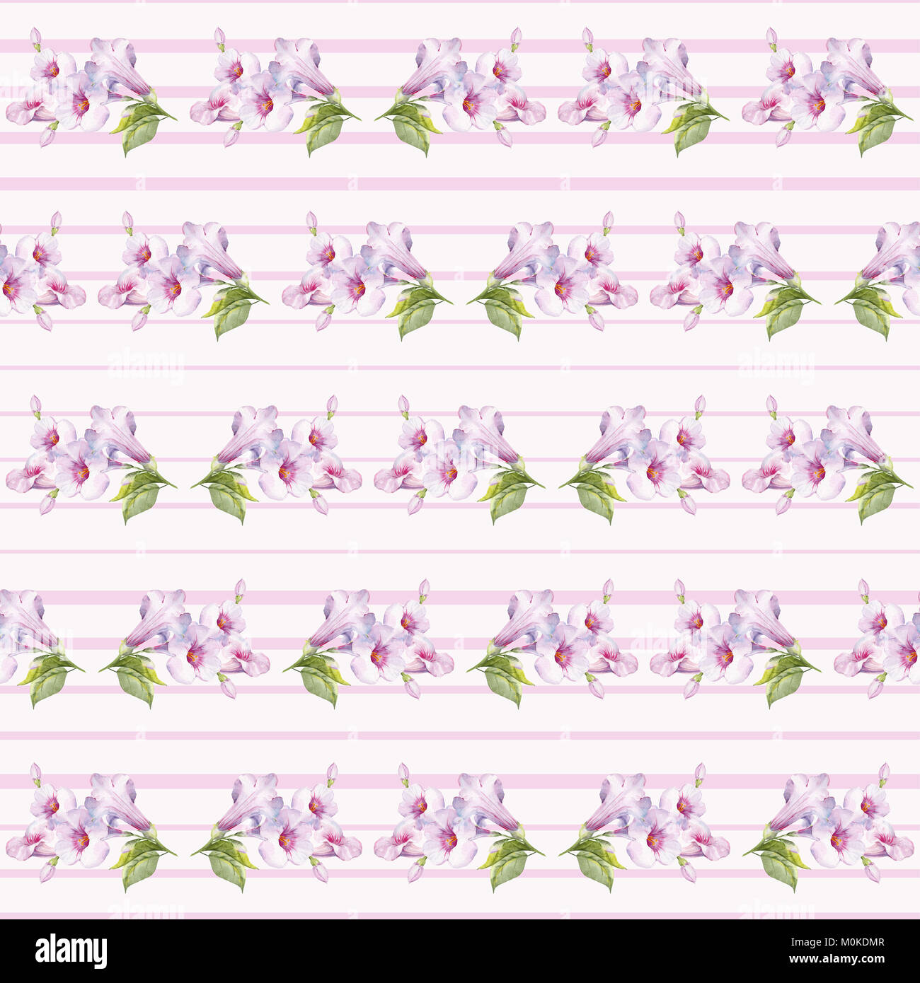 Blumenmuster in lila Tönen. Stockfoto