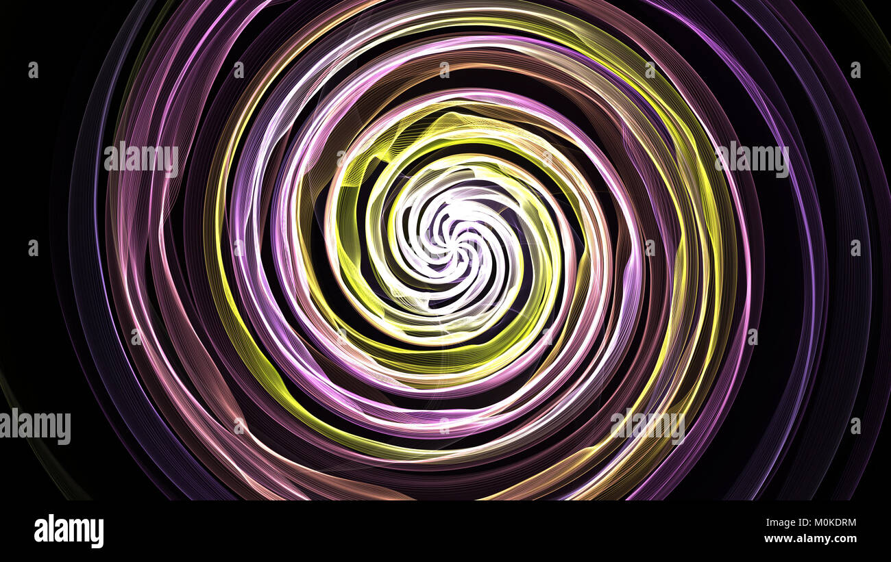 Abstrakte wirbelnden Licht auf schwarzem Hintergrund. Flamme Spirale Serie. Stockfoto