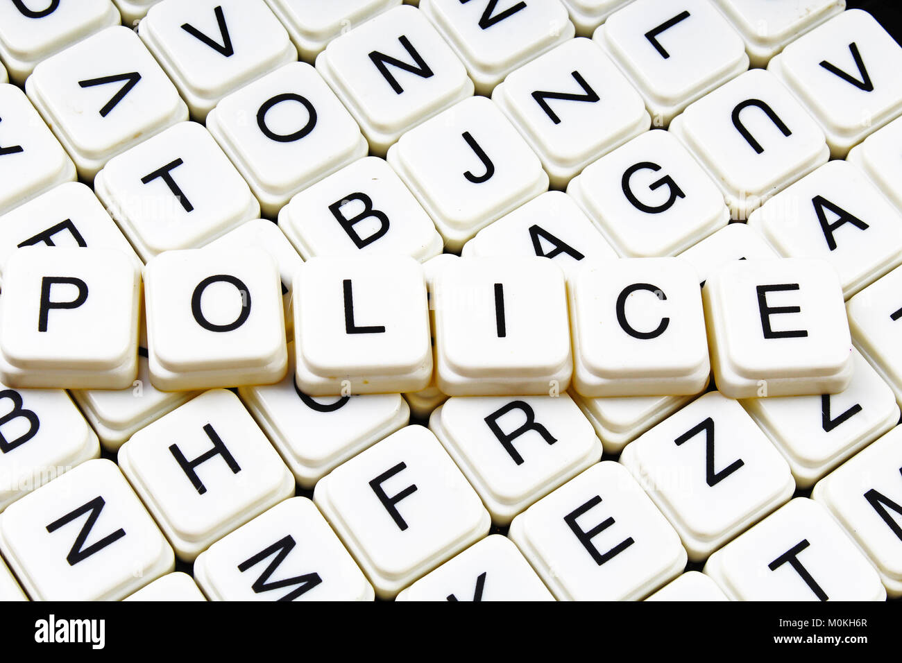 Polizei Text wort Kreuzworträtsel Titel Caption Label cover Hintergrund ...