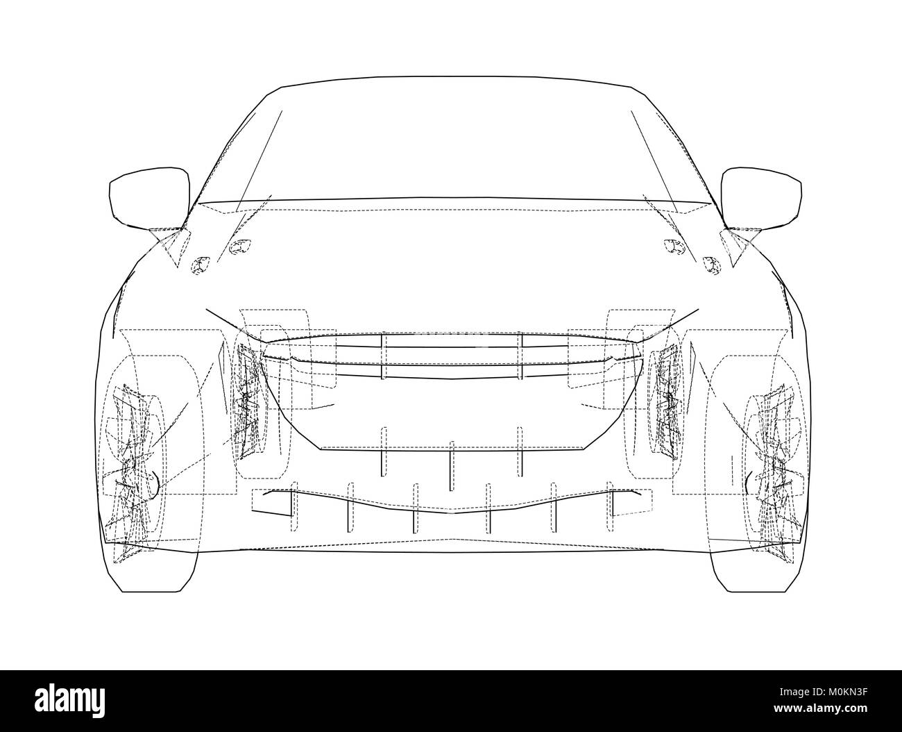 Auto Umrisse zeichnen. Vektor Stock Vektor