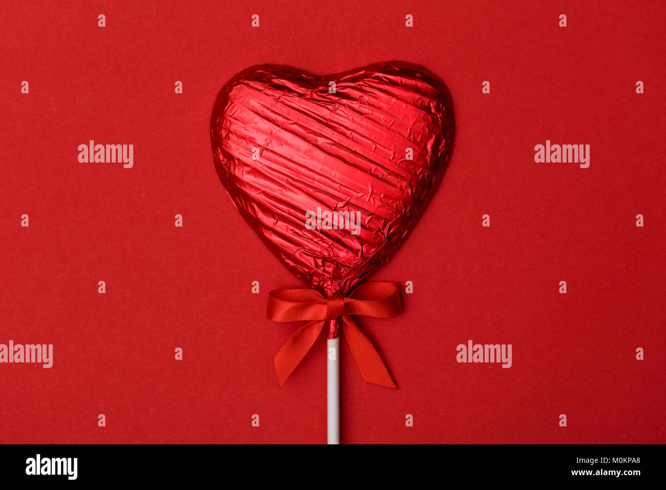 Herzförmige candy Lolly's Geschenk zum Valentinstag. Stockfoto