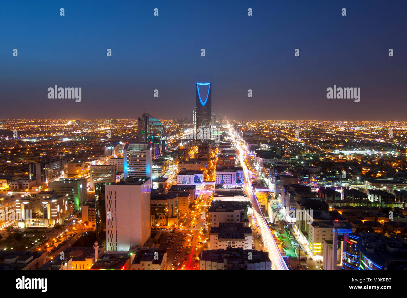 Riad Skyline bei Nacht #1 Stockfoto