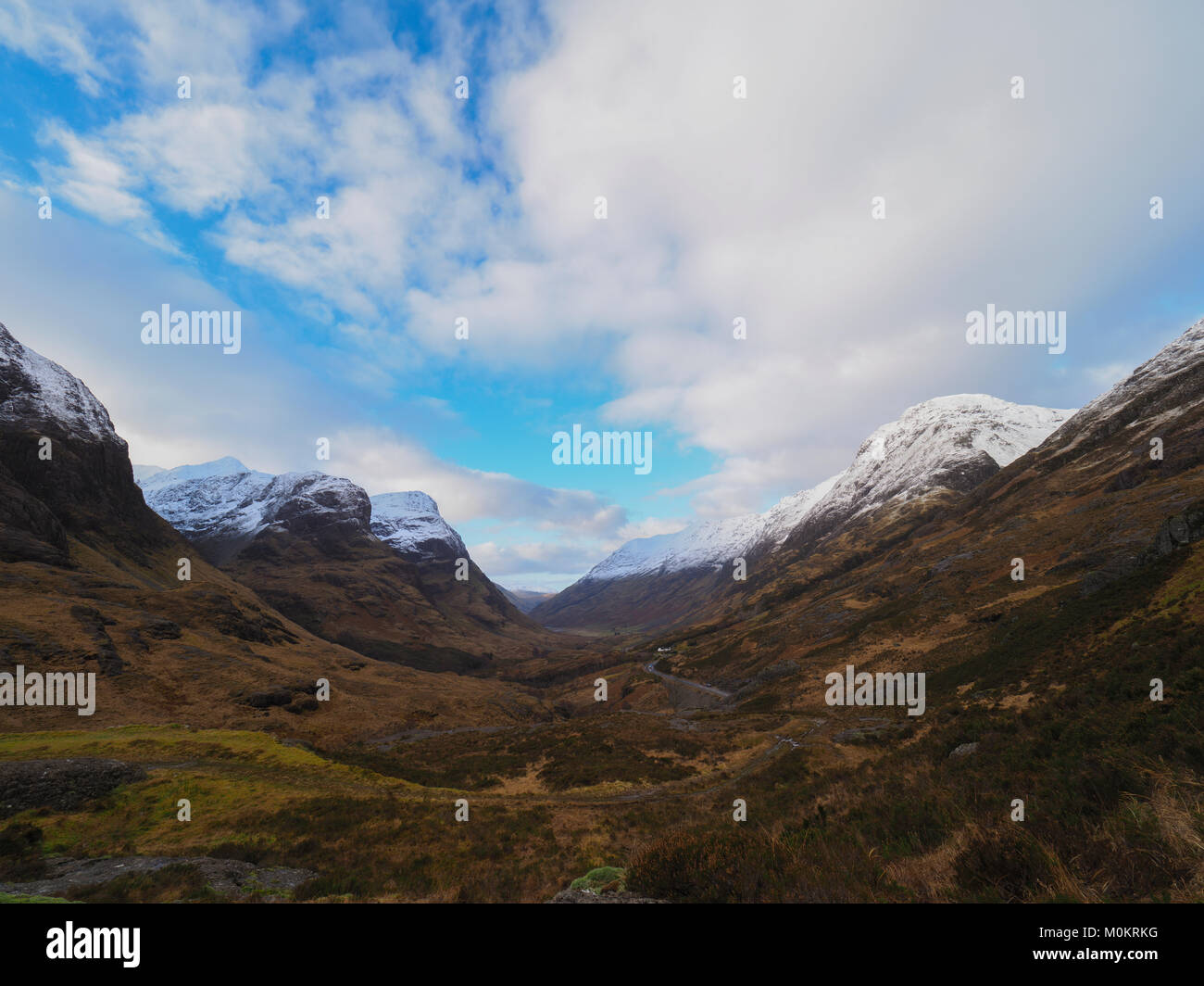 Den Pass von Glencoe, Argyll und Bute, Schottland. Stockfoto