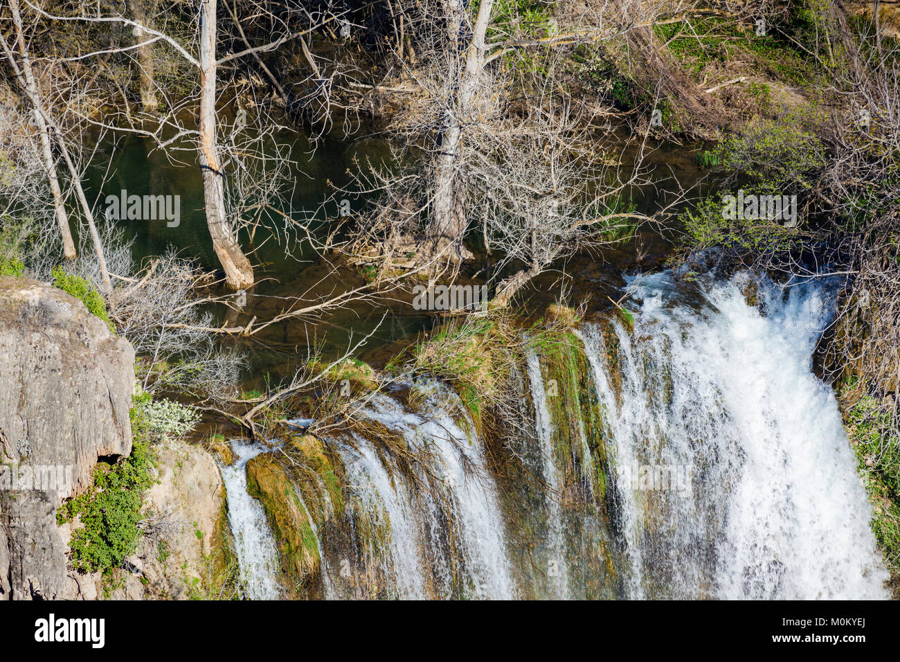 Manojlovac Wasserfall im Frühjahr, Krka Nationalpark, Kroatien Stockfoto