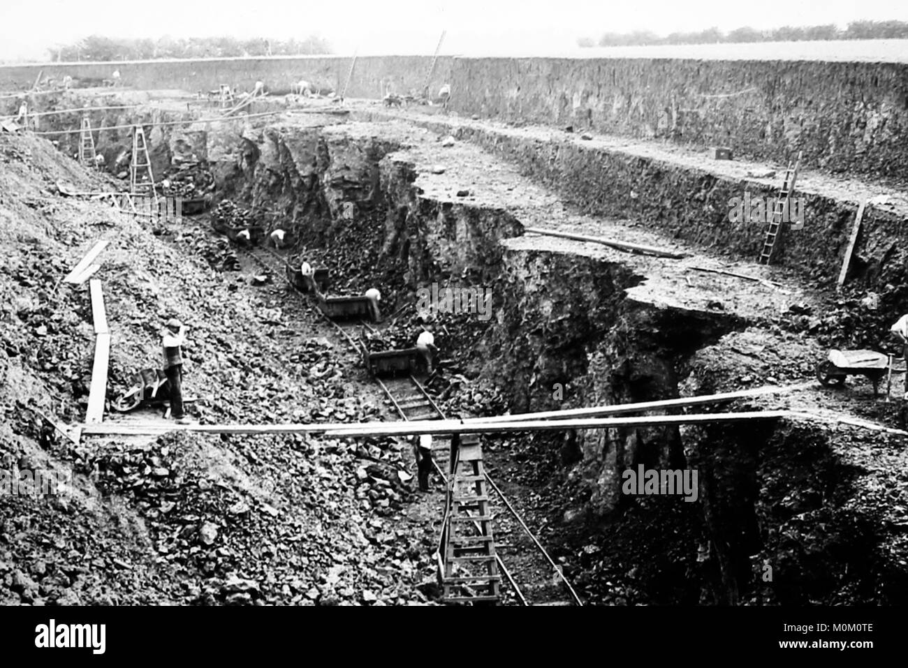 Archäologische Grabung in der Nähe von Wartnaby, Leicestershire, möglicherweise in den 1930er Jahren Stockfoto