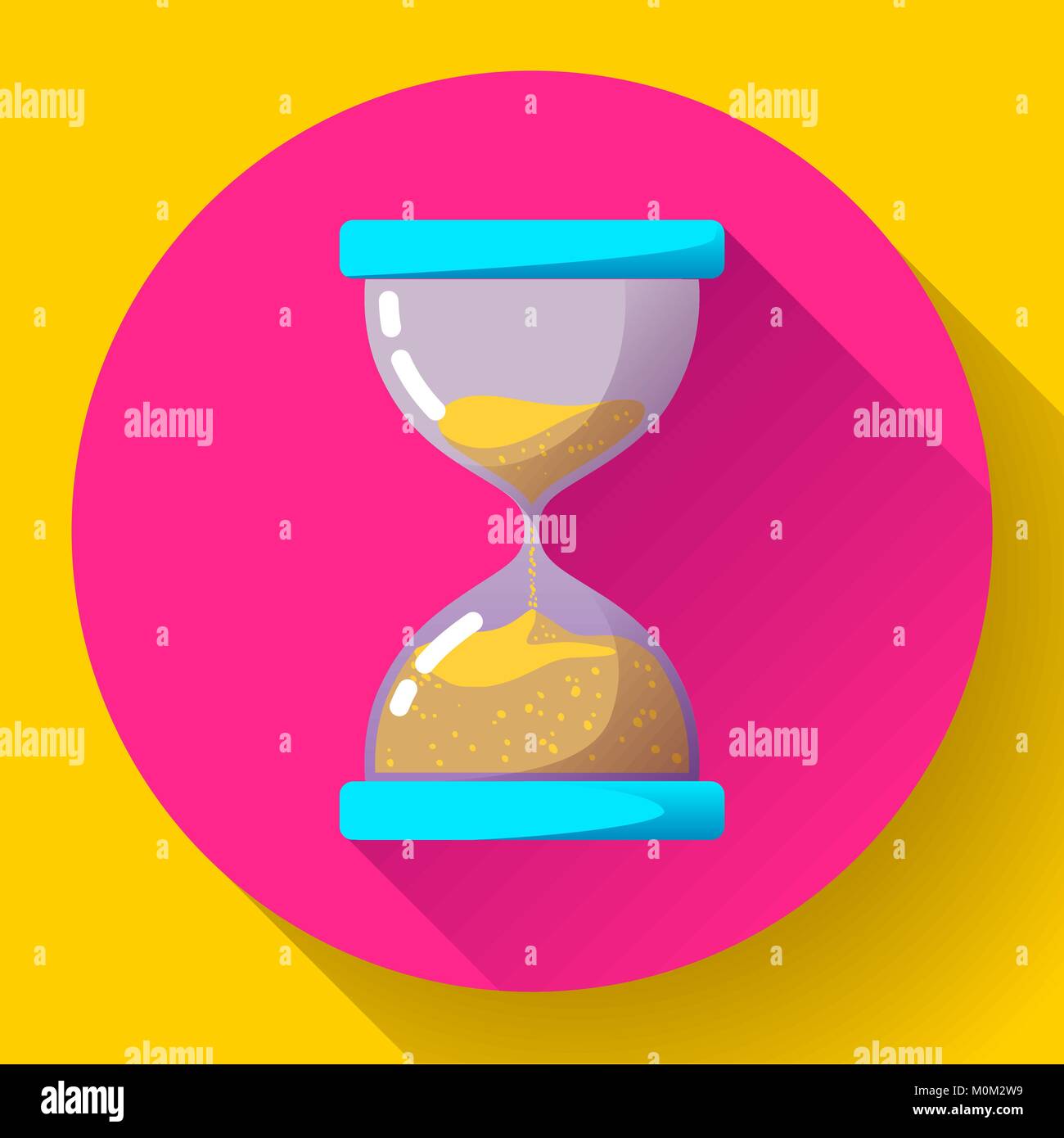 alte Vintage SanduhrSymbol flach Vektor Timesymbol Stock