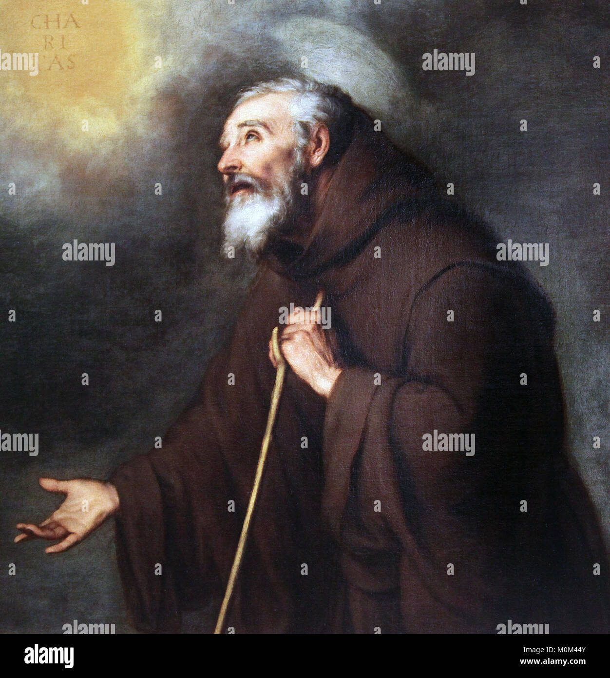 San Francesco von Paola von Murillo 1617-1682 . spanischer Maler Stockfoto