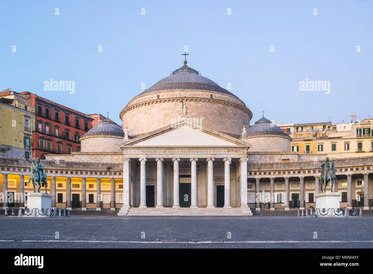 Piazza del Plebiscito ein Neapel Stockfoto