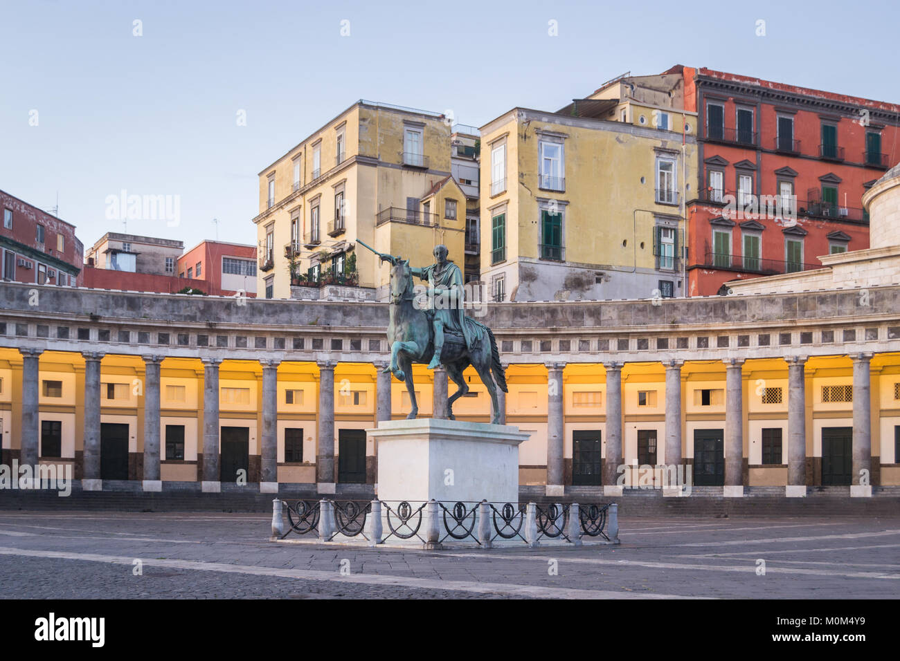 Piazza del Plebiscito ein Neapel Stockfoto