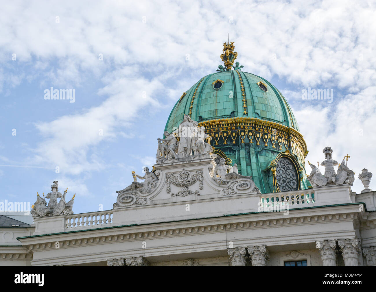 Wunderschöne Kuppel der Wiener Hofburg Stockfoto