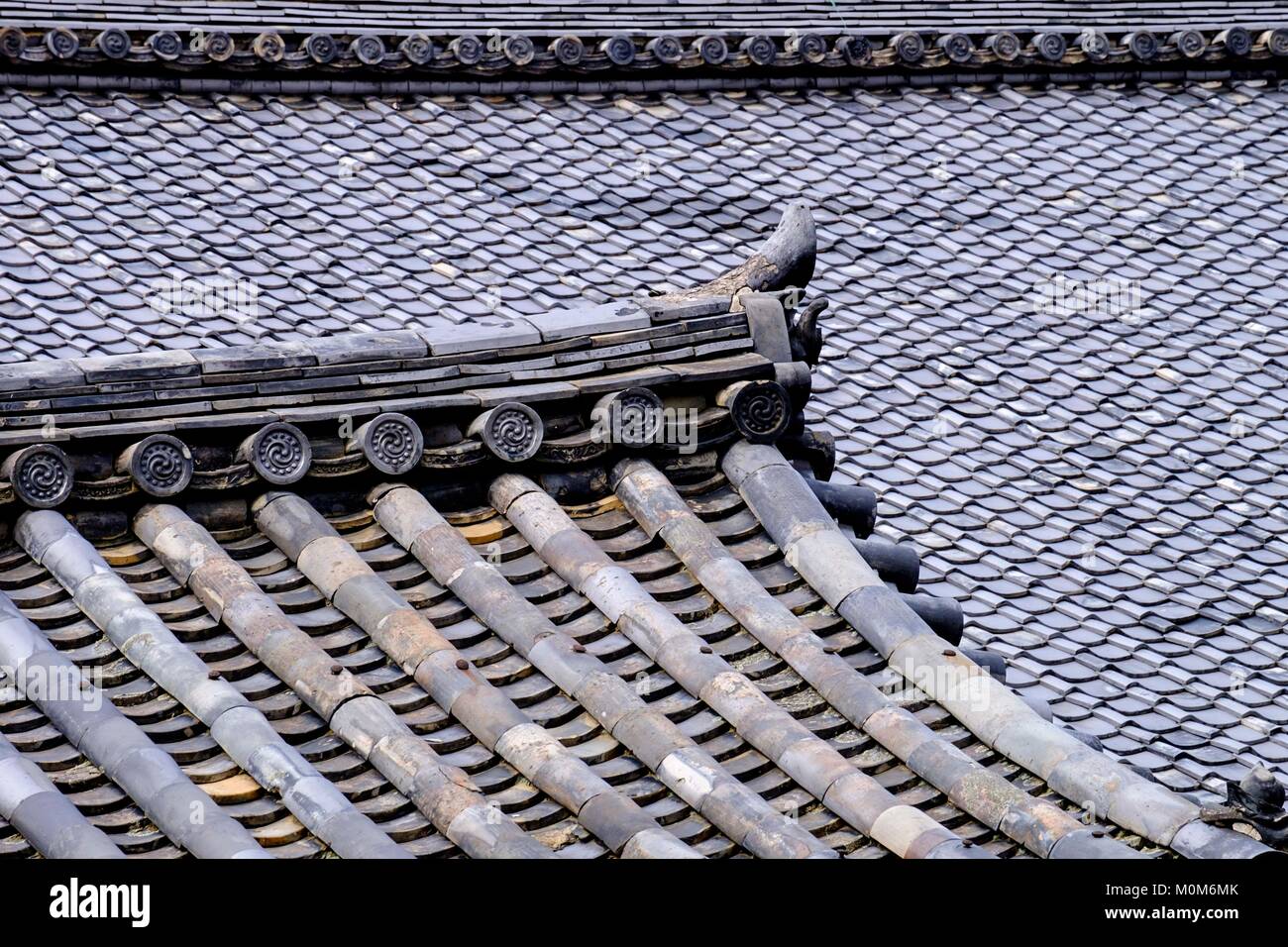 Japan, Insel Honshu, Kansaï region, Kyoto, Daitoku-ji Tempel, Dach detail Stockfoto