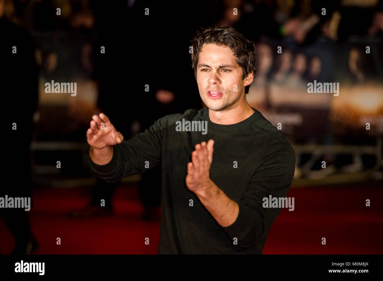 London, Großbritannien. 22 Jan, 2018. Dylan O'Brien besucht die 'Maze Runner: Der Tod Heilen" Film Premiere, London, Großbritannien - 22 Jan 2018 Credit: Gary Mitchell/Alamy leben Nachrichten Stockfoto