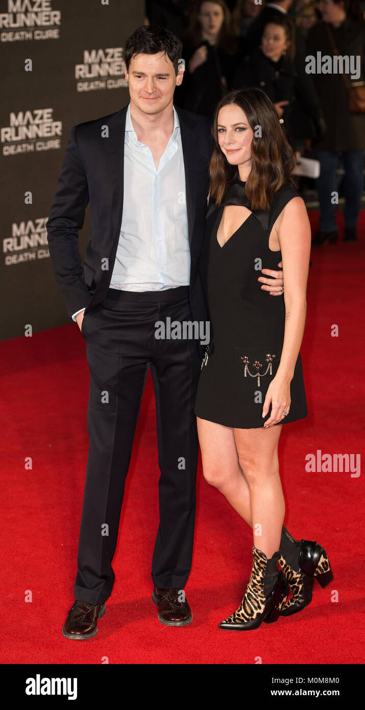 London, Großbritannien. 22 Jan, 2018. Benjamin Walker und Kaya Scodelario besucht die 'Maze Runner: Der Tod Heilen" Film Premiere, London, Großbritannien - 22 Jan 2018 Credit: Gary Mitchell/Alamy leben Nachrichten Stockfoto