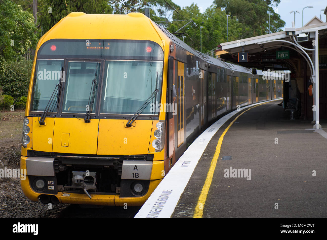 Sydney, Australien - 23. Januar 2018: Große trian Störungen für die 'Transport Sydney Züge' Network ab dem 25. Januar geplant. Abgebildet ist ein Zug an der Killara station. Credit: mjmediabox/Alamy leben Nachrichten Stockfoto