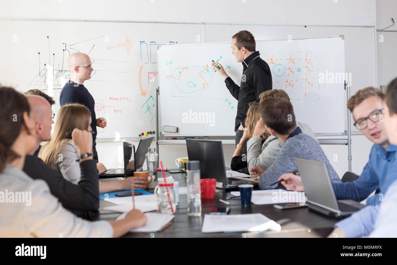 Entspannte IT Business Startup Unternehmen Team Meeting. Stockfoto