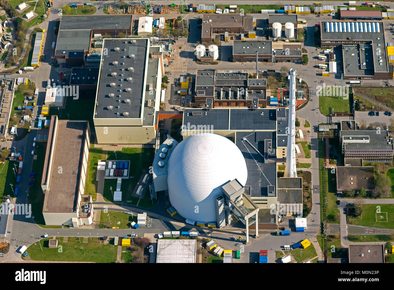 Kernkraftwerk Grohnde, Kernenergie, Kernkraftwerk auf der Weser, druckwasserreaktor von Siemens, Kwg, AE Stockfoto