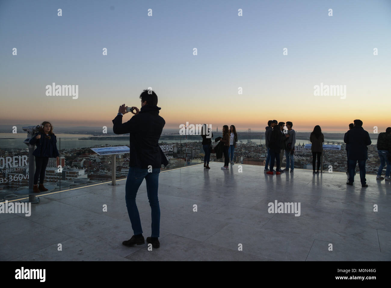 Lissabon, Dezember 2017 Stockfoto